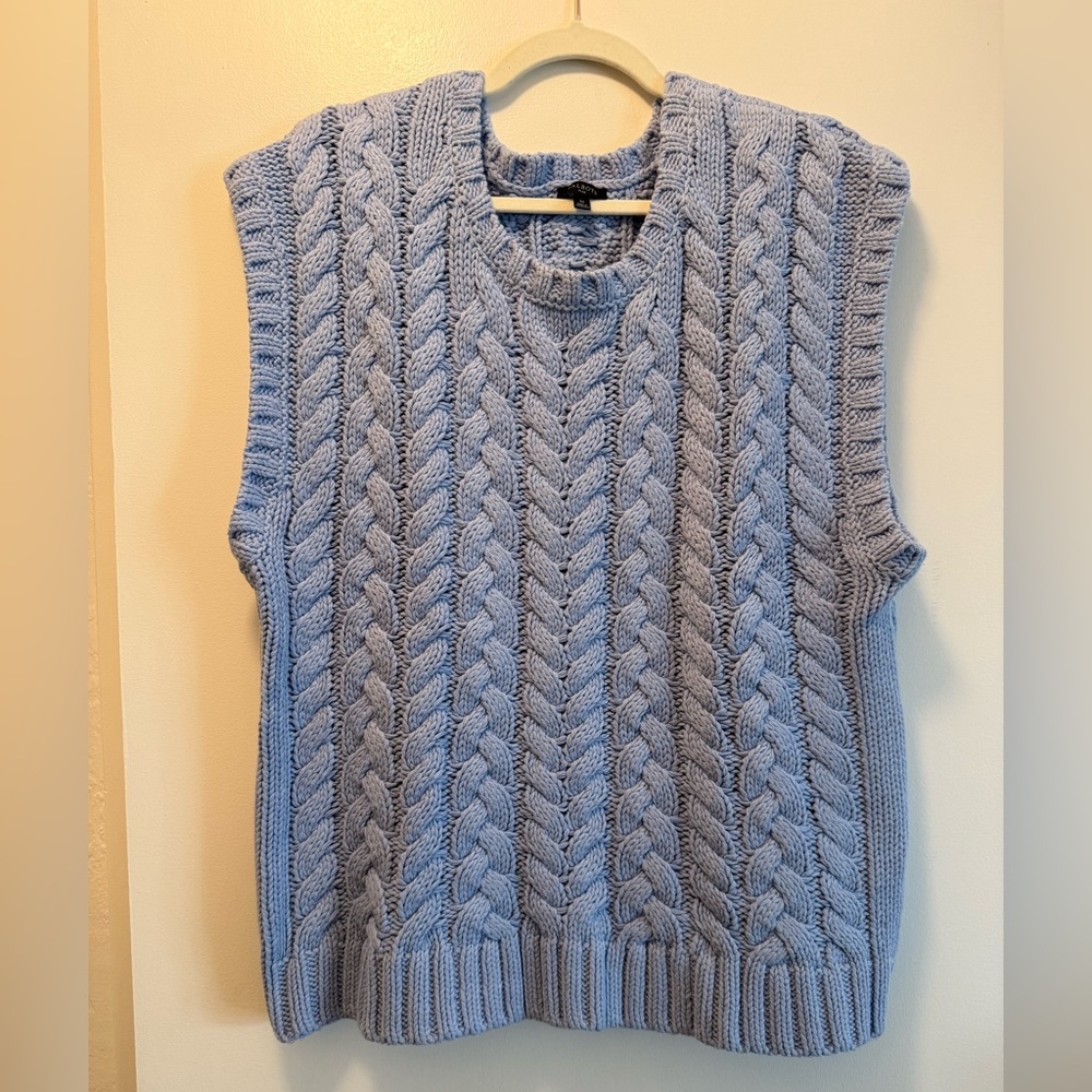 Talbots periwinkle blue sleeveless knitted sweater size women’s 1X. NWOT!